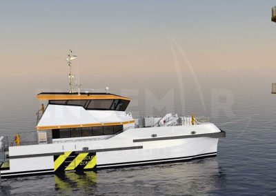 diseño de embarcación CTV de 22 metros por Ingemar Designs