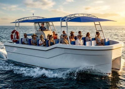 Passenger boat 7 m built by Samala Shipyard – 3.70 m beam small coastal passenger vessel