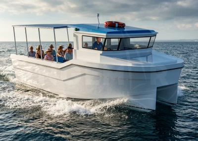 Passenger boat 7 m built by Samala Shipyard – 3.70 m beam small coastal passenger vessel